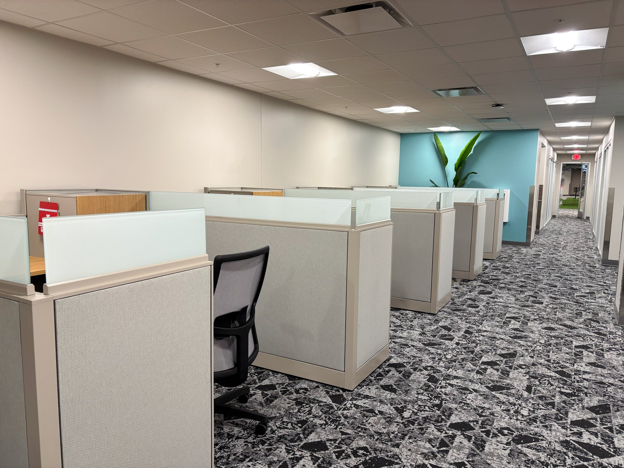 Row of cubicles Row of cubicles