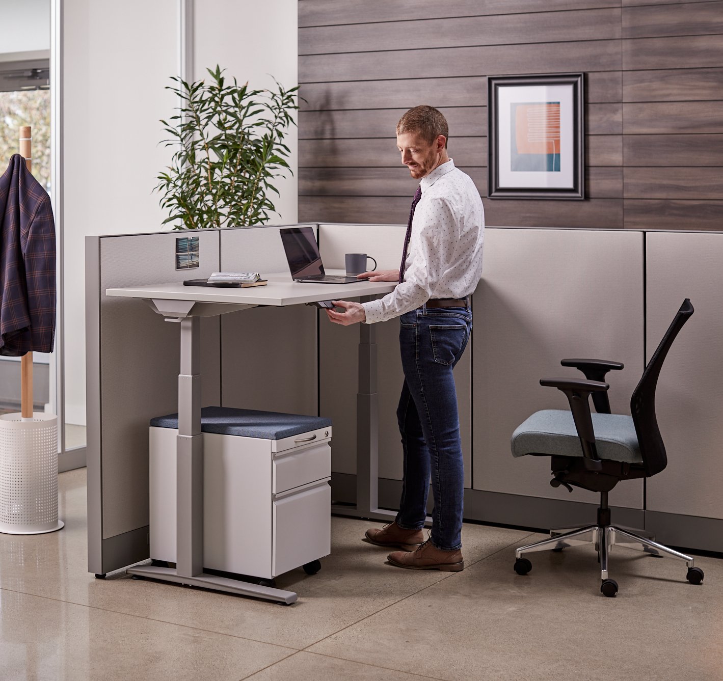 Trendway Standing Desk Open Space Design