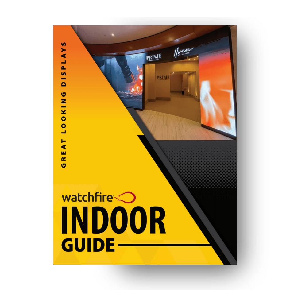 The cover of the Watchfire Indoor Guide for video walls