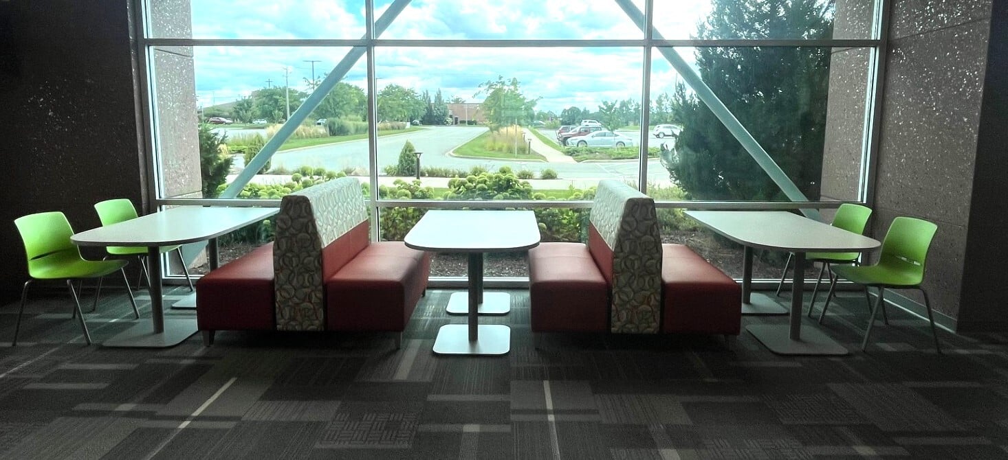 Seating area inside the YMCA